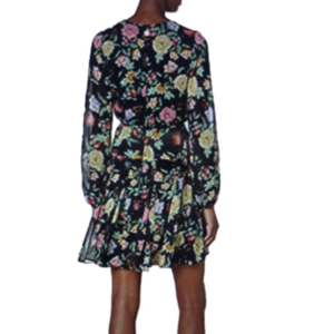 NWT Tommy Hilfiger Smock Waist Fit and Flare Floral Print Dress Size 4